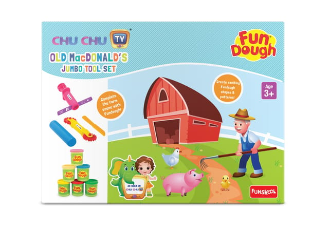 Fundough - Chu Chu TV Old McDonald's Jumbo Tool Set