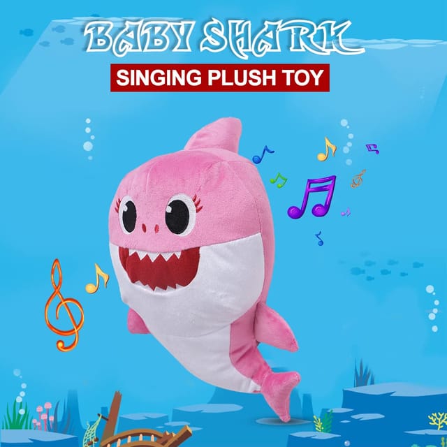 Pinkfong Baby Shark Singing Plush Toy 8 Inch Mommy Shark