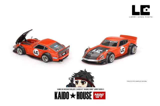 Mini GT Nissan Fairlady Z Kaido Gt Orange Bang - Larry Chen V1