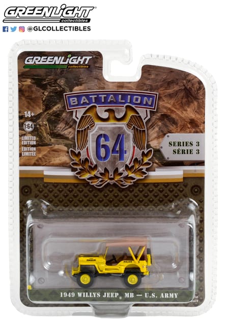 Greenlight Diecast 1949 Willy's Jeep MB - US Army