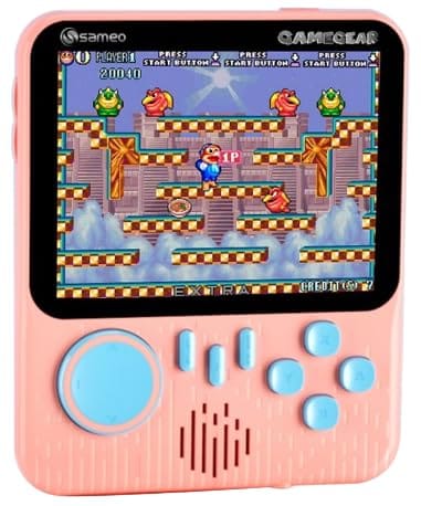 Sameo Gamegear Handheld Video Game Console - 666 Games - Candy Pink