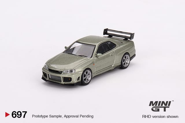 Mini GT Nissan Skyline GTR R34 Tommykaira RZ Millenium Jade