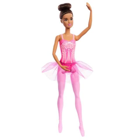 Barbie Ballerina Doll, Brunette Fashion Doll Wearing Pink Removable Tutu, Posed With Ballet Arms & “En Pointe” Toe Shoes