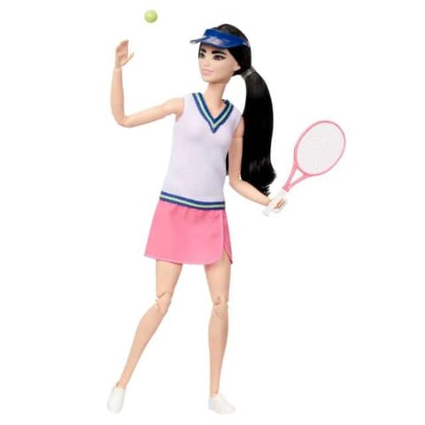 Barbie Made To Move Tennis Player Doll With Racket And Ball