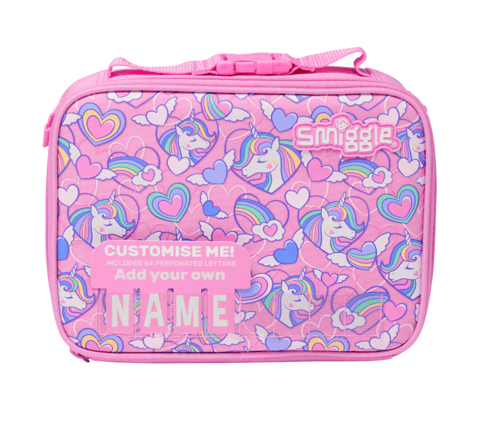Smiggle Fly High Square Attach Id Lunchbox Unicorn Pink