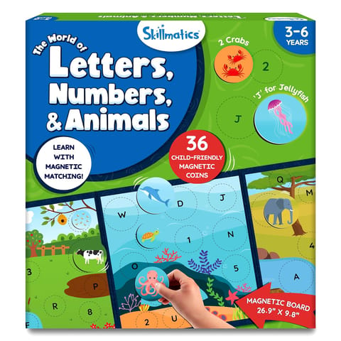 Skillmatics Letters, Numbers & Animals Magnetic Matching Activity