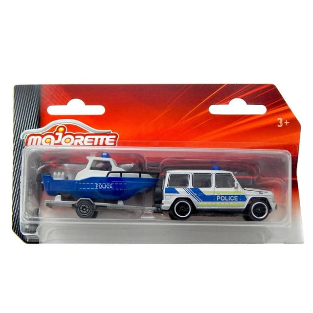 Majorette Mercedes Police Jeep with Horse Trailers