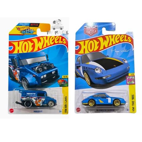 Hot Wheels HW Art Cars Mailed It! And HW The '90s '96 Porsche Carrera