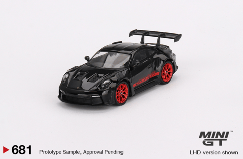 Mini GT Porsche 911 (992) GT3 RS Black with Pyro Red