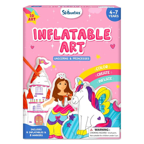 Skillmatics Inflatable Art 3D Unicorns & Princesses