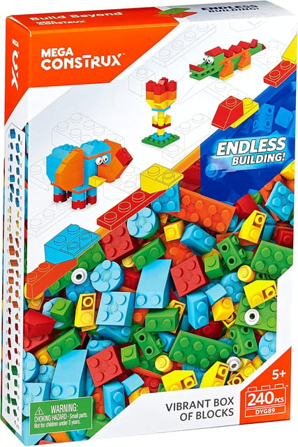 Mega Construx Endless Building Vibrant Box Of Blocks 240 Pieces