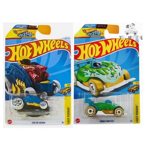 Hot Wheels Fast Foodie Car-De-Asada And Fast Foodie Donut Drifter