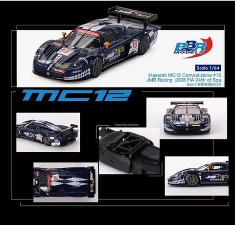 BBR Models Maserati MC12 Competizione 15 JMB Racing 2008