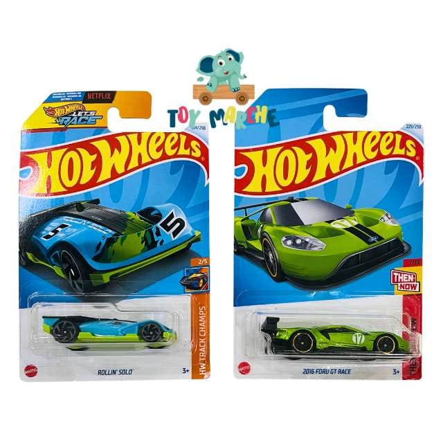 Hot Wheels HW Tracks Champs Rollin' Solo And 2016 Ford GT Race