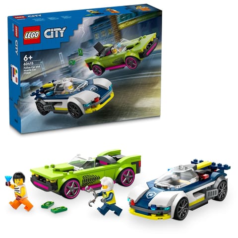 LEGO City Police Car and Muscle Car Chase Set 60415 - 213 Pieces