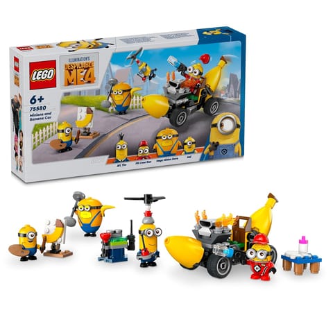 LEGO Despicable Me 4 Minions and Banana Car 75580 - 136 Pieces