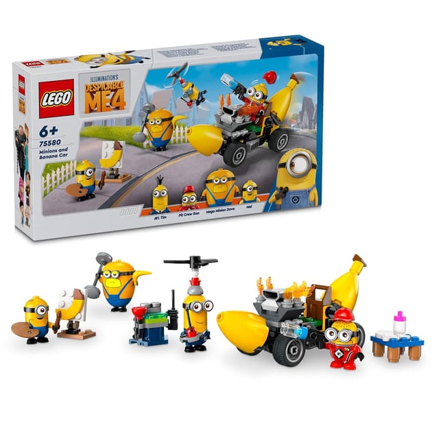 LEGO Despicable Me 4 Minions and Banana Car 75580 - 136 Pieces