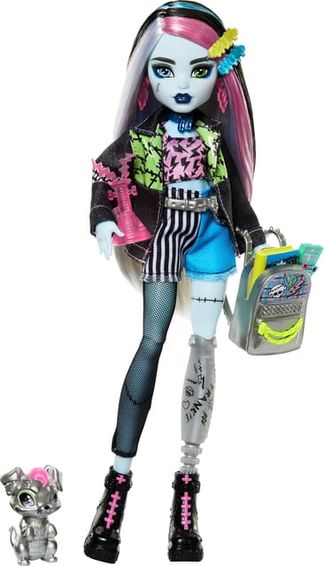 Monster High Frankie Stein Doll With Pet And Accessories