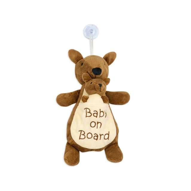 Shooting Star Kangaroo Baby On Board Toy Brown