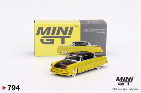 Mini GT Lincoln Capri Hot Rod 1954 - Lime Yellow