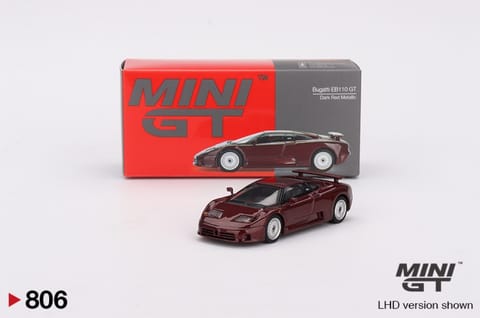 Mini GT Bugatti EB110 GT - Dark Red Metallic