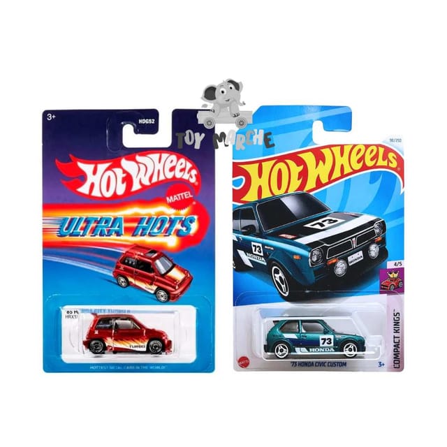 Hot Wheels Ultra Hots '85 Honda City Turbo And Compact Kings '73 Honda Civic Custom