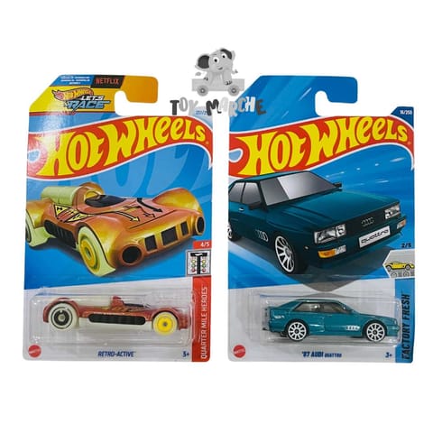 Hot Wheels Factory Fresh '87 Audi Quattro And Quarter Mile Heroes Retro-Active