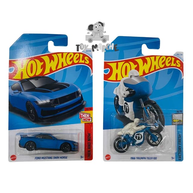 Hot Wheels FORD Mustang Dark Horse And 1966 Triumph Tiger 100