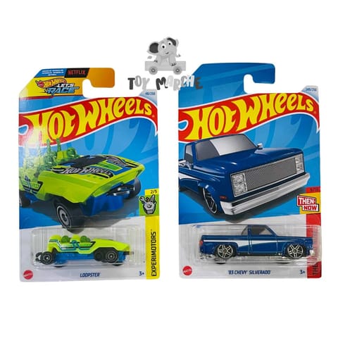 Hot Wheels Then And Now '83 Chevy Silverado And Experimotors Loopster