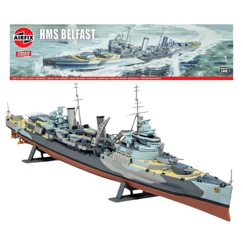 Airfix Model Kit - HMS Belfast - Battleship - 1:600 Scale