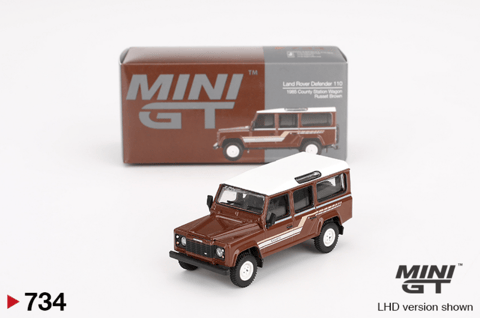 Mini GT Land Rover Defender 110 - 1985 County Station Wagon - Russet Brown