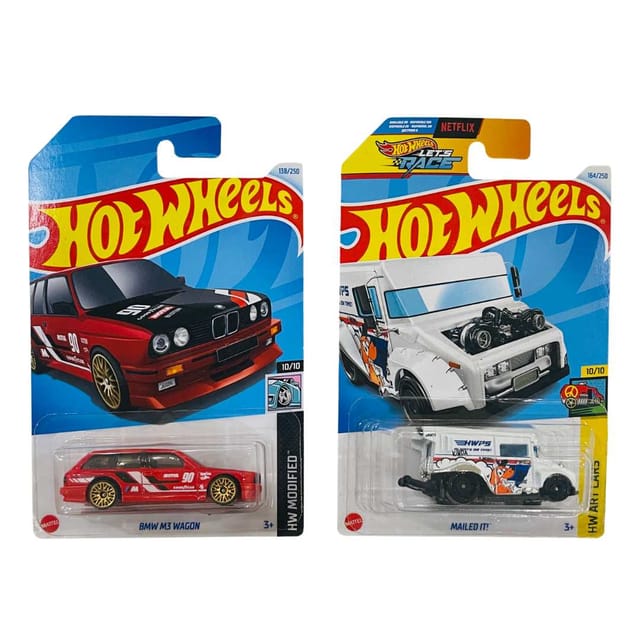 Hot Wheels HW Art Cars Mailed It And HW Modified BMW M3 Wagon