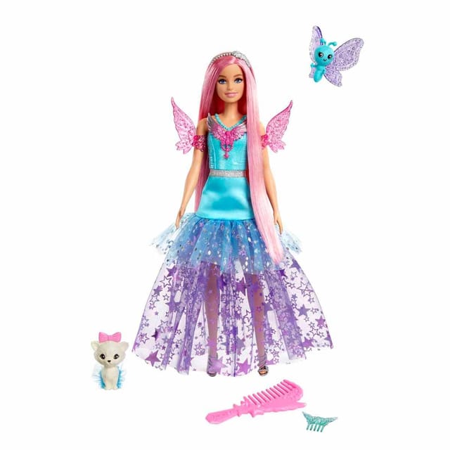 Mattel Barbie Doll With 2 Fantasy Pets, Barbie “Malibu” From Barbie A Touch Of Magic