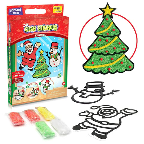 Imagimake DIY Clay Stickers Christmas