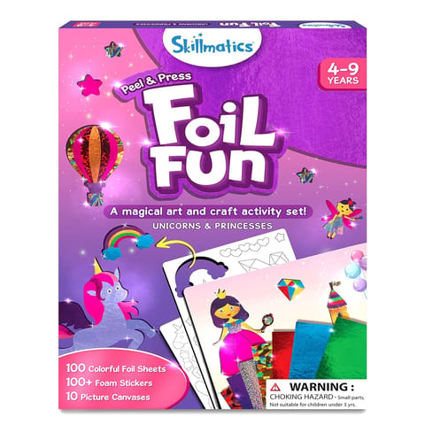 Skillmatics Foil Fun Unicorns & Princesses - Magical Art & Craft Activity Set