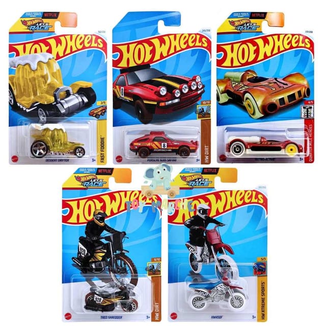 Hot Wheels Porsche 928S Safari, Retro-Active, Dessert Drifter, Tred Shredder And HW450F