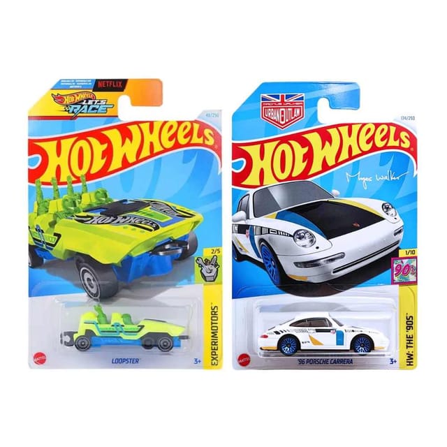 Hot Wheels Hw: The 90's '96 Porsche Carrera And Experimotors Loopster