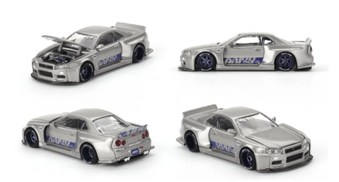 Mini GT Kaido House - Nissan Skyline GT-R (R34) Kaido Works Shinjuku V1