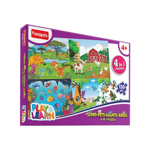 Funskool Play & Learn-Dino-Pets-Aquatic-Birds 4in1