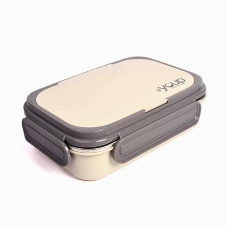 YOUP Stainless Steel Insulated Lunch Box With Fork, Spoon and small container ROLEX-850 ml