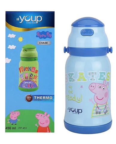 Youp Stainless steel insulated  Peppa Pig kids sipper bottle CHASE  - 450ml