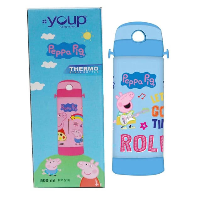 Youp Stainless steel insulated  Peppa Pig kids sipper bottle LUCAS - 500 ml