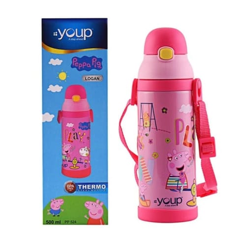 Youp Stainless steel insulated  Peppa Pig kids sipper bottle LOGAN - 500 ml