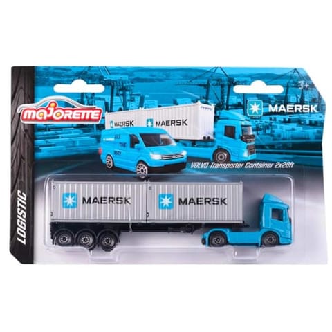 Majorette Logistics Maersk Volvo Transporter Container 2x20ft