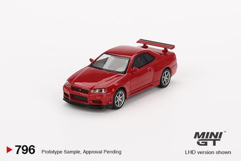 Mini GT 796 Nissan Skyline GT-R (R34) V-Spec - Active Red