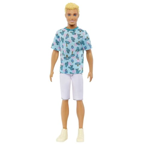 Barbie Ken Fashionistas Doll #211 With Blond Hair And Cactus Tee